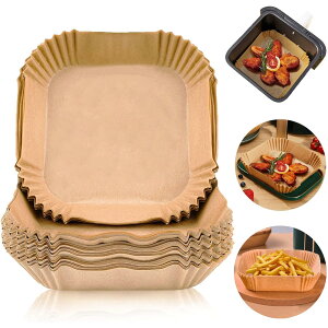 【送料無料】Selinear エアフライヤー用紙 120枚セットノンフライヤー 使い捨て紙 耐熱 耐油 耐水性 天ぷら敷紙 油紙 クッキングシートシリコーンオイル紙 電子レンジ オーブン 蒸し器 対応 四