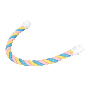 【送料無料】止まり木、インコ 止まり木、オウム クライミング コットン ロープ インコ おもちゃ、鳥用止まり木 オウム ロープ パーチ 取り付け簡単 (M)