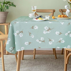 【送料無料】LOHOMEVE テーブルクロス ビニール おしゃれ テーブルカバー 撥水 布 正方形 長方形 北欧 汚れ防止 防水 防油 耐熱 pvc製 テーブルマット テーブルランナー グリーン 花柄 140×140CM
