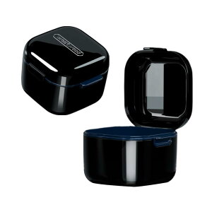 【送料無料】KALOLINNA 入れ歯ケース マウスピース ケース 入れ歯キレイ保管ケース 水切りカゴ付 小型 軽量 コンパクト 部分入れ歯洗浄ケース 義歯収納容器 洗浄ケース リテーナーケース 蓋付