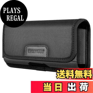 【送料無料】LIOOBO オホネケース ホルダー ポーチ型 ケース スマホ 携帯 ウエストポーチ 黒(4.7インチ) ファニーバッグ