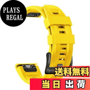 yz[YOCAHU] QuickFit 22 mm oh p for GARMIN(K[~) Fenix 7 Pro Solar/Approach S70 47mm/Forerunner 965 Ή Xgbv VR xg _炩 h K[~ p oh (yellow), CG