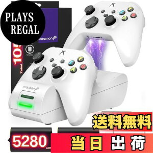 yzFosmon Dual 2 Max [d X^h Xbox Series X/S(2020), Xbox One/One X/One S Elite Ή Rg[[ [d, (u[d |2䓯[d) 2Zbg[dr ŏe2200mAh LEDCWP[^}