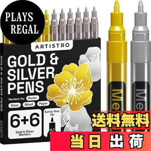 yzGold & Silver Paint Pens S[h&Vo[ yCgy bNyCeBO   Z~bN   KX  z n LoX  12{Zbg yCg}[J[ ɍ 0