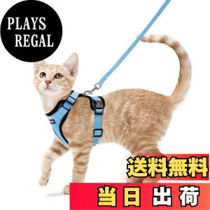 【送料無料】Rabbitgoo 猫用 ハーネス リードセット 犬猫兼用 超小型犬 小型犬 抜けない ソフト胸あて 軽量 足を上げず装着完成 サイズ調節可 夜反射 通気メッシュ 咳込み防止 散歩 犬用ハーネ