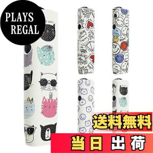 【送料無料】BOOFLYII ケース アイコスイルマワン対応 イルマ i ワン対応のケース PC+PUレザー製 加熱式たばこ用ケース 全面保護 耐衝撃 指紋防止 極フィット勘合 落書き模様(猫顔)