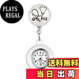 【送料無料】Lancardo ナースウォッチ 看護師時計 懐中時計 ポケットウォッチ シリコン 取り外し可能 伸張可能 メンズ レディース かわいい RN聴診器 保育士 介護士 男女兼用 プレゼント ブラック