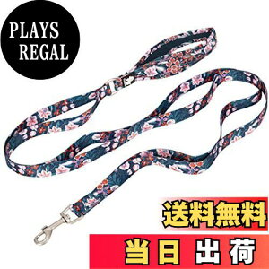 【送料無料】cocomall 六箇所持ちハンドル犬用リード 小型、中型、大型犬用リード 訓練リード ロングリード ペット用品 ハーネス 3M反射材料 ナイロン製 通気性 調節可能 メッシュペット (S,Nav