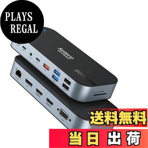 【送料無料】Selore 【16 in 1 MAX 4画面同時出力対応】 USB C ドッキングステーション type c Dock 100W USB PD対応 4K HDMIポート microSD&SDカードスロット 3.5mmオーディオジャック イーサネットポート 10Gbp
