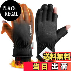 【送料無料】アウトドアグローブ バイク グローブ 冬 防寒 【2本指出し・あったか裏起毛】 人間工学設計 スマホ対応 防風 防水 撥水 滑り止め 通気性 弾性手首 手首にニットカラス 暖かい