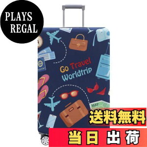 yzTRAVELKIN וJo[ \ X[cP[XveN^[ h~ X[cP[XJo[ 18~32C`̉וɑΉ, Go Travel-Trip, S(18-21inch suitcase), t@bVB