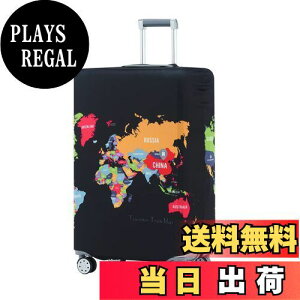 yzTravelkin X[cP[XpוJo[ TsaFς݁AX[cP[XJo[veN^[ 18-32C`̉וɓK, }bv(Map), L(26-28inch suitcase)