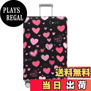 yzTRAVELKIN וJo[ \ X[cP[XveN^[ h~ X[cP[XJo[ 18~32C`̉וɑΉ, Loving Hearts-ubN, L(26-28inch suitcase)