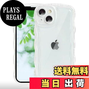 【送料無料】JOOBOY スマホケース 対応 iPhone 15 ケース クリア 透明 可愛い おしゃれ 耐衝撃 ソフト tpu ウェーブ 波状エッジ ストラップ穴 軽量 薄型 対応 アイフォン15 携帯カバー