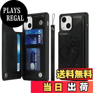 【送料無料】Pelanty For iPhone 13 ケース手帳型 フリップ iPhone13 ケース縄掛け 可愛い 花柄 女性向け 背面カバー ストラップ付き PUレザー 耐衝撃 マグネット財布型 ICカードポケット 横開きスタ
