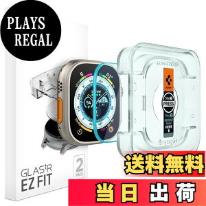 �y���������zSpigen EZ Fit �K���X�t�B���� Apple Watch Ultra 49mm / Apple Watch Ultra 2 49mm �p �\��t���L�b�g�t�� apple watch �E���g�� 49mm �Ή� �ی� �t�B���� 2����
