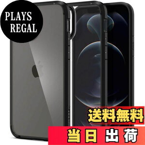 �y���������zSpigen iPhone12Pro iPhone12 �P�[�X �N���A �ČRMIL�K�i�擾 �ϏՌ� TPU �o���p�[ 2�d�\�� ���菝�h�~ ���C�����X�[�d�Ή� �E���g���E�n�C�u���b�h ACS01703 (�}�b�g�E�u���b�N)