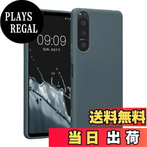 【送料無料】kwmobile スマホケース Sony Xperia 5 IV対応 ケース - 耐衝撃 滑り止め ソフト TPU シリコン - ダーク スレート