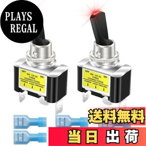 yzKiligen bJ[CgtgOXCb` 2 12V 30A ϋv [VOJ[   SPST I/It gOXCb` LED C~l[V 12mm TCY ()