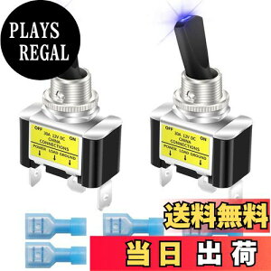 yzKiligen bJ[CgtgOXCb` 2 12V 30A ϋv [VOJ[   SPST I/It gOXCb` LED C~l[V 12mm TCY (u[)