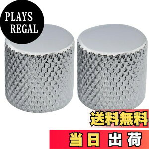 【送料無料】Musiclily Pro チール製ドームノブ 19mmインチ規格 ス USAエレキギター/ベース用、クローム(2個セット)