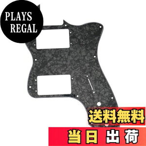 【送料無料】Musiclily Pro 12穴 テレキャスターピックガード2ハムマウント仕様 Fender American/Mexican 1972 Tele Thinlineエレキギター用、ブラックパール4P