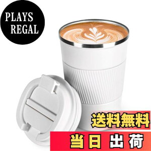 【送料無料】COLOCUP コーヒーカップ ステンレスマグ 保温保冷 直飲み 携帯マグカップ タンブラー 二重構造 真空断熱 510ML(ホワイト,510ML)