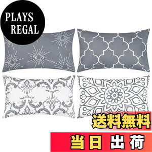 【送料無料】Pknoclan クッションカバー 30x50cm装飾枕カバー 4枚セット北欧ソファ背当て おしゃれシンプル座布団カバー モダンピローケース 家庭 オフィス 椅子 車内 ベッド インテリア 装飾