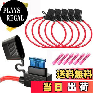 【送料無料】Kiligen 5個インライン ATC ATO ヒューズホルダー 自動車用20A 防水 6個中型ブレードヒューズ(3A/5A/7.5A/10A/15A/20A各1個入り)+10個防水熱収縮端子