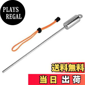 【送料無料】Alomejor シュノーケリング ダイビング ロッド 指示棒 測定可 シュノーケリング スティック ストラップ付 携帯便利 軽量 ステンレス製(オレンジ)