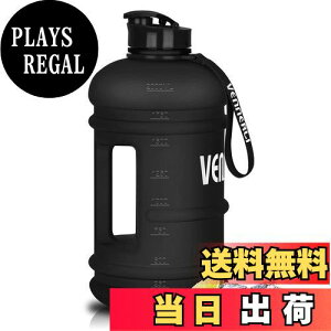 【送料無料】VENNERLI ハーフガロンウォーターボトル 2.2L Lサイズ スポーツウォーターボトル ハンドル付き 72オンス BPAフリー 再利用可能 プラスチックウォータージャグ 漏れ防止 ハイドロボ