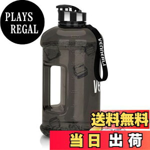 【送料無料】VENNERLI ハーフガロン 水筒 2.2L ラージ スポーツ用 ウォーターボトル ハンドル付き 74オンス ビスフェノール-A不使用 繰り返し利用可能 プラスチック製 水差し 漏れ防止 水分補給