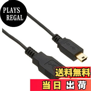 �y���������z�o�b�t�@���[ BUFFALO USB2.0�P�[�u�� (A to miniB) �J�����p �X�����^�C�v �u���b�N 1m BSUAMNSM210BK