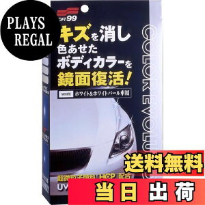 【送料無料】ソフト99(SOFT99) ワックス WAX カラーエボリューション ホワイト&ホワイトパール 自動車塗装面のキズ消し、保護及び艶出し用 保護手袋、専用拭き取りクロス2枚、専用スポンジ 005