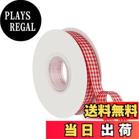 【送料無料】ITIsparkle タータンチェックリボン 幅16mm×22M巻 手芸 服飾 ラッピング ちょう結び リボン #250-レッド