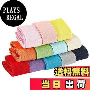 【送料無料】BENECREAT 全長12m幅40mm 平ゴム 織りゴム カラフル 12色 弾性バンド 手芸裁縫 裁縫材料 交換バンド 裁縫用 手芸 交換 手作り素材