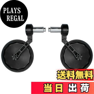 【送料無料】FENRIR ブラック オートバイ バイク バーエンドミラー バイク ミラー レトロ CNC 円形 アルミ にとって M6/M8 ネジ / ハンドルバー内径13-19MM レンズ耐衝撃設計 防眩 まぶしさを防ぐ