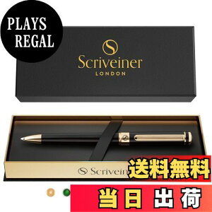 �y���������zScriveiner �{�[���y�� �ō��� 24���d�グ �V���~�b�g �����t�B�� �ō��̃{�[���y���M�t�g�Z�b�g �j�� �r�W�l�X�}�� ���� �I�t�B�X�ɍœK (�u���b�N) Black Lacquer Ballpoint Pen