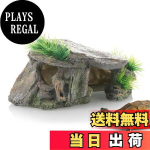 【送料無料】ESJNNK 水族館 シェルター 隠れ家 装飾 洞窟 岩 爬虫類 熱帯魚 爬虫類 亀 イモリ ミガメ ヒゲ竜 トカゲ ヘビなど 両生類用 待避用 オーナメント 樹脂 水槽用 飼育 背中を干す用