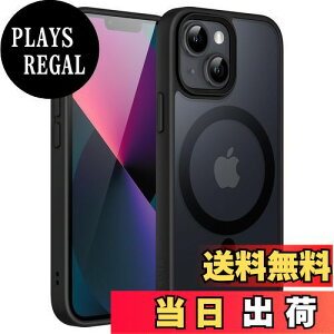 yzJETech iPhone 13 mini 5.4C`p }Olbg P[X MagSafeɑΉ ̃}bgw ^ ϏՌ Jo[ (ubN)