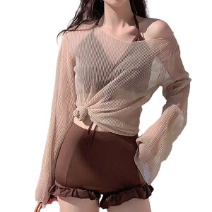 【送料無料】レディース 水着 3点セット 可愛い水着 ショートパンツ ジャケット付き パット付き タンキニ ラッシュガード ビキニ 体型カバー 透け感 ビーチウェア ハイウエスト 肌守り シフ