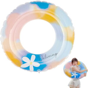 【送料無料】浮輪 浮き輪 O型 かわいい花 大人用 子供用 便利に携帯 強い浮力 ビーチ 暑さ対策 水遊び 海水浴 夏休み レジャー用品 気漏れにくい 安定性 色:80#
