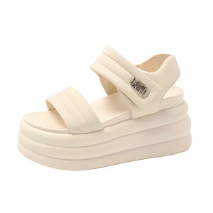 【送料無料】 クロスサンダル レディース 厚底 歩きやすい ストラップ スポーツサンダル 軽量 ベルクロ 疲れない マジックテープ 身長アップ 美脚 ベルト調節 サンダル アウトドア 日常 通