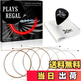 【送料無料】Phoenix コーティング弦 アコースティック ギター 弦 フォスファーブロンズ PHOSPHOR BRONZE 透明感ある音 ドンシャリ感 自然な手触り ポールエンド色分け/お手入れクロス＆ピック 付き＜長期45日間＞ サイズ：カスタムライト/Custom Light