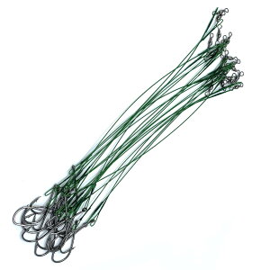 【送料無料】TIGRE BLANC うなぎ 針 ウナギ 置針 穴釣り 仕掛 鰻 釣針 鰻針 つけ針 釣り具 延縄 ワイヤー 20本 セット サイズ:LL