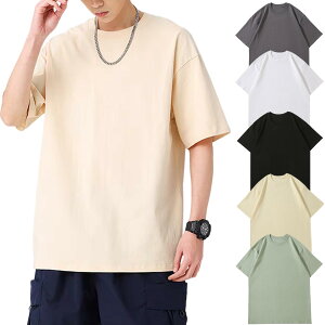 【送料無料】Hisitosa インナーシャツ5枚組 綿100% 8 オンス 中厚手 Tシャツ メンズ 半袖 セット 柔らかい 快適 肌着 丸首 防菌防臭 シャツ 下着 無地 複数色選び 男女兼用 春 夏 色:ミックスカラ