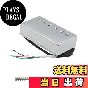 【送料無料】FLEOR Alnico5 ギターハムバッカーピックアップ 4ワイヤー LPスタイルにフィット ギターピックアップパーツ 色:クローム・ネック・ピックアップ