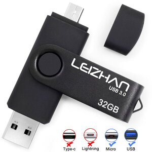 yzLEIZHAN 32GB 64GB 128GB [ USB tbVhCu Android p[v ] lC USB OTG 3.0 }CN yhCu gѓdbp  FFATCYF128GB
