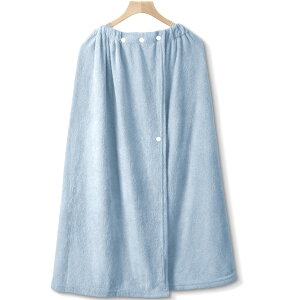 【送料無料】プールタオル 大人用 ラップタオル 女の子 男の子 80センチ丈 巻きタオル 大判 吸水 速乾 軽量 ふわふわ 柔らかい 無地 中学生 着る用バスタオル 水泳 色:ブルー、サイズ:80 ×