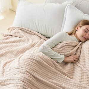 【送料無料】EMME 毛布 シングル ブランケット ふわふわ 厚手 フランネル ボア あったか 掛け毛布 マイクロファイバー 静電気防止 冷え対策 冬用 洗える 色:カーキ、サイズ:06)130x152cm(立